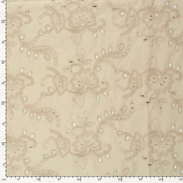 Baumwolle Popeline fabrik Uni Beige