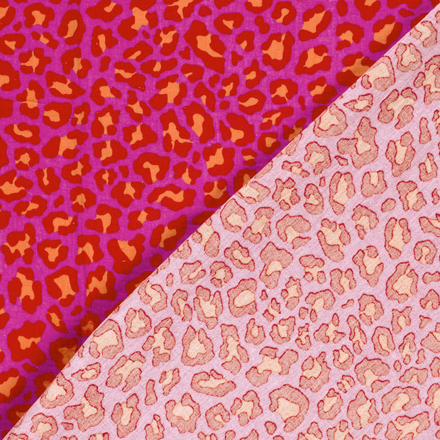Muslin fabric Leopards printed 