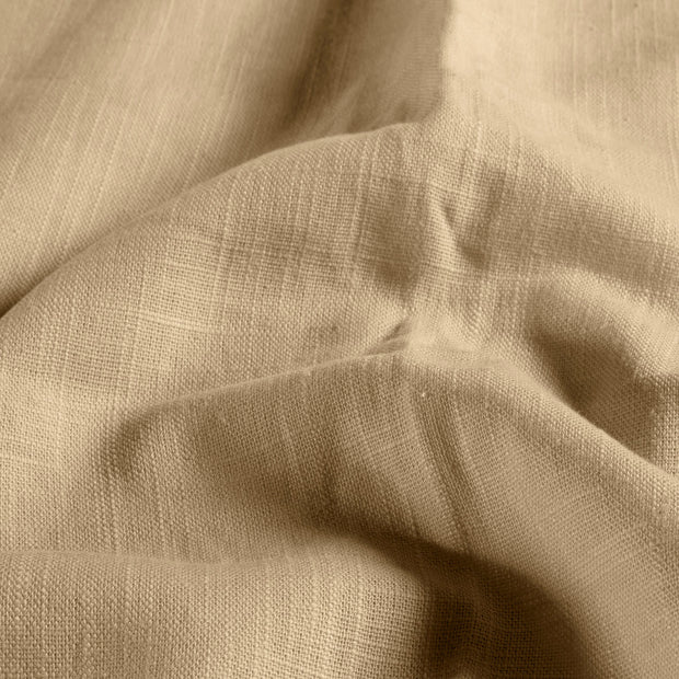 Lin tissu Unicolore Camel