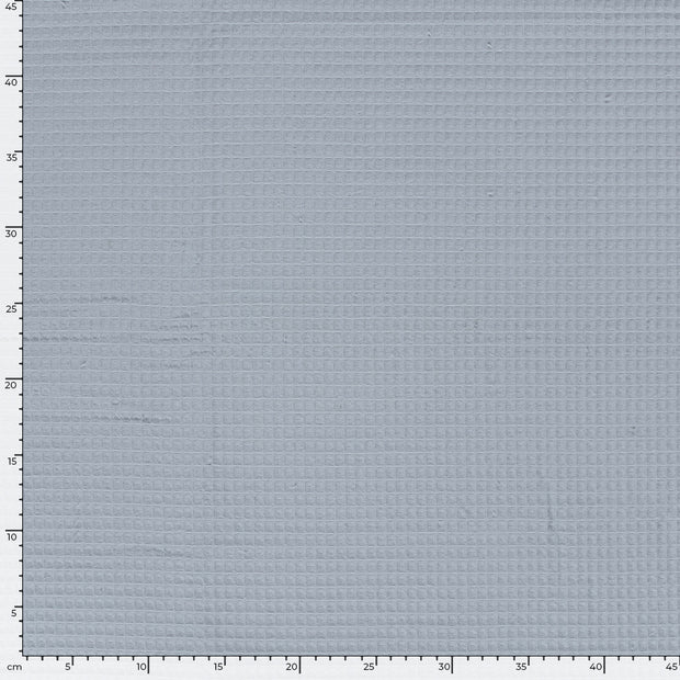 Waffle piqué fabric Unicolour Sky Blue