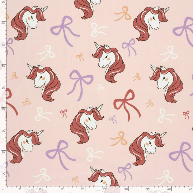 Jersey fabric Unicorn Nude