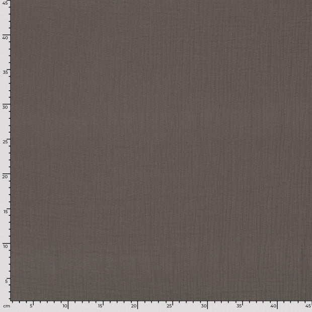 Muslin fabric Unicolour Brown Taupe