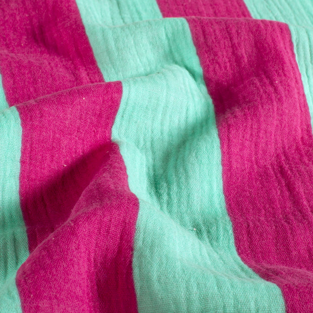 Muslin fabric Stripes Mint