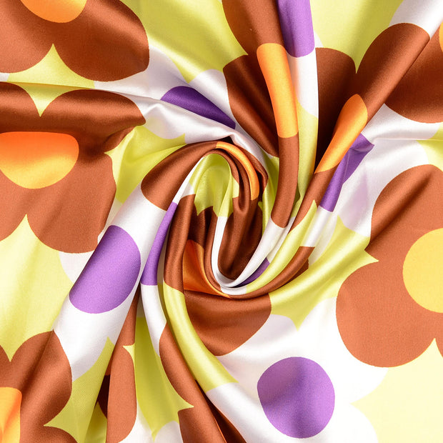 Satin fabric Multicolor printed 