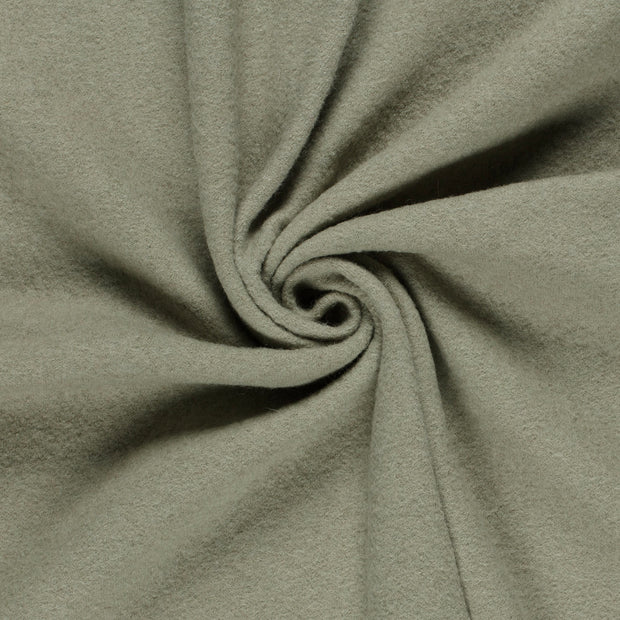 Wool Boucle fabric Olive Green 