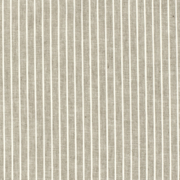 Chambré fabric Stripes Khaki Green