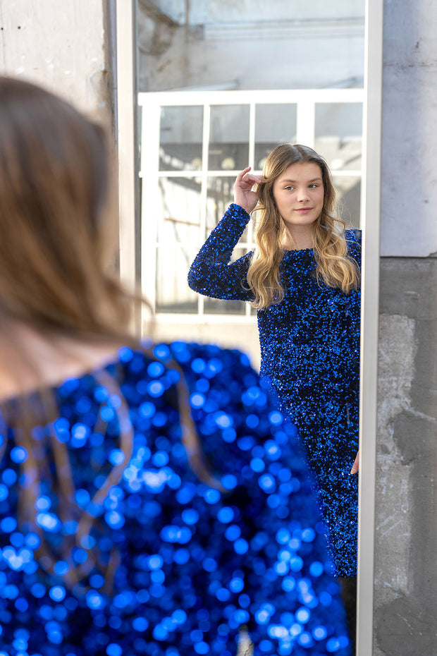 Velvet fabric Unicolour Cobalt