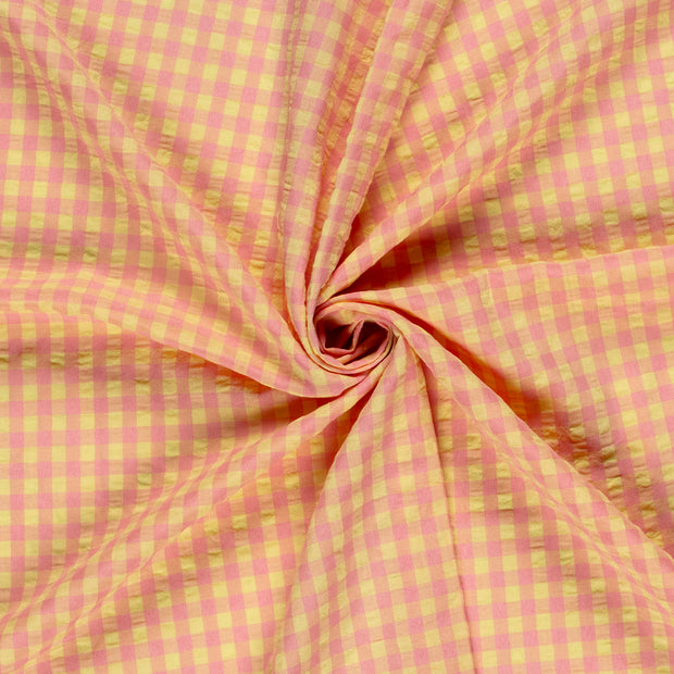 Baumwolle Popeline fabrik Helles Pink Seersucker 