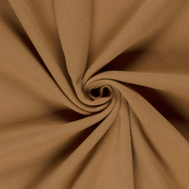 Mantel Wool Touch fabric Camel brushed 