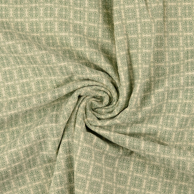 Seersucker fabric Olive Green 