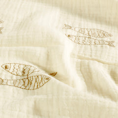 Muslin embroidered Fish