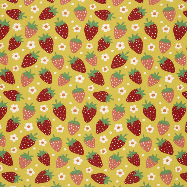 Cotton Poplin fabric Oker matte 