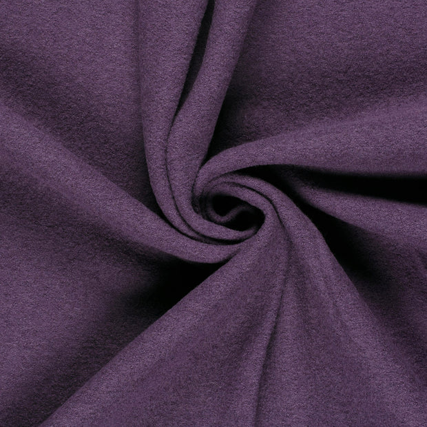 Wool Boucle fabric Aubergine 