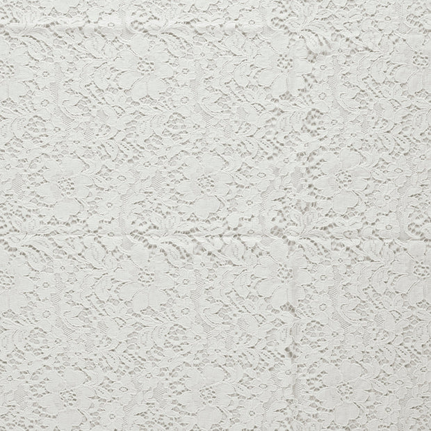 Lace fabric White matte 