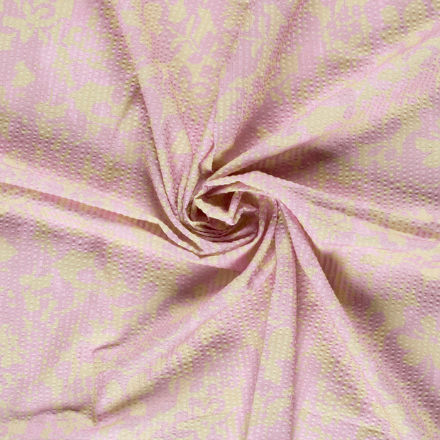  tela Rosa Seersucker 