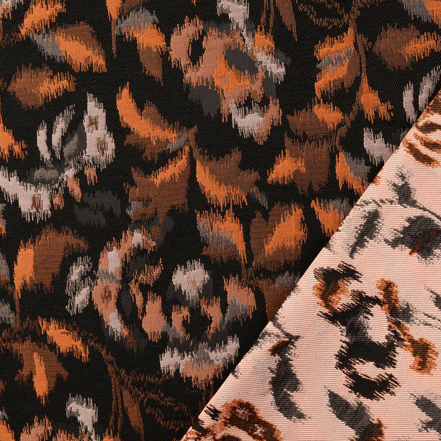 Jacquard fabric Orange yarn dyed 