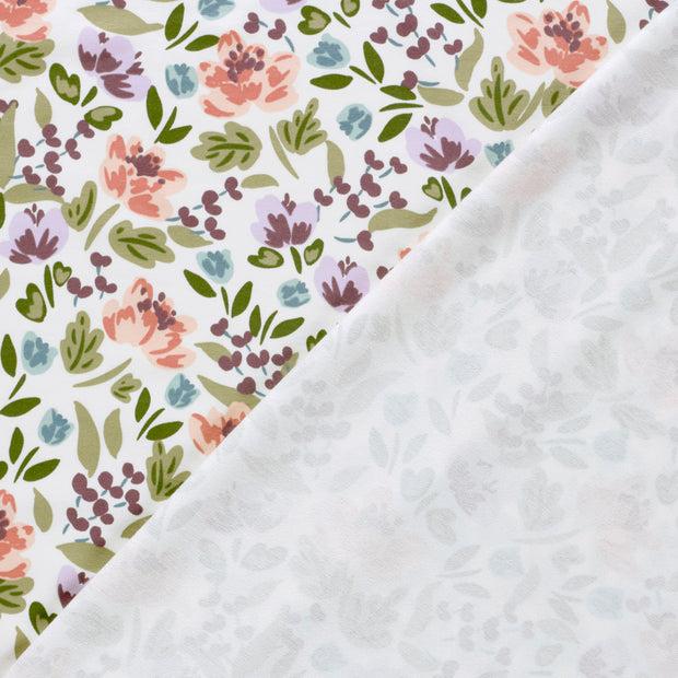 French Terry fabric Flowers printed 