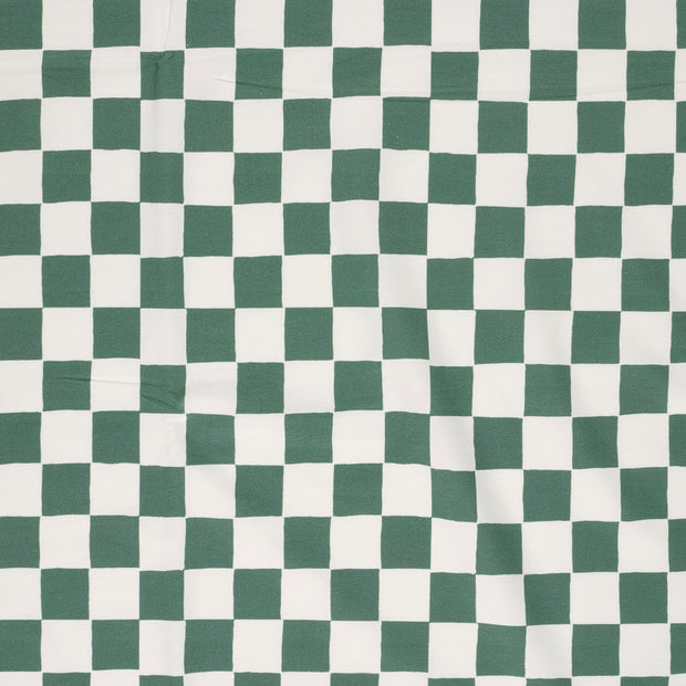 French Terry GOTS organic fabric Dark Green matte 