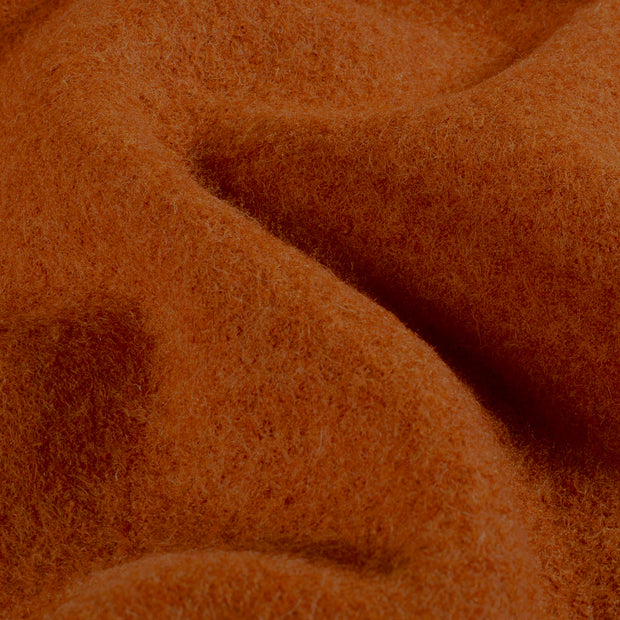 Wool Boucle fabric Unicolour Brique