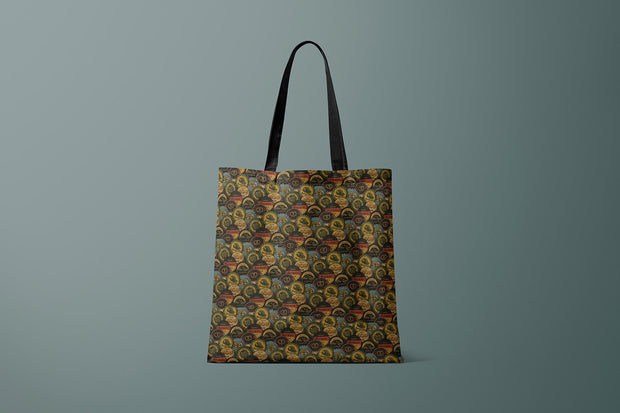 Linen Look fabric Bottles Black