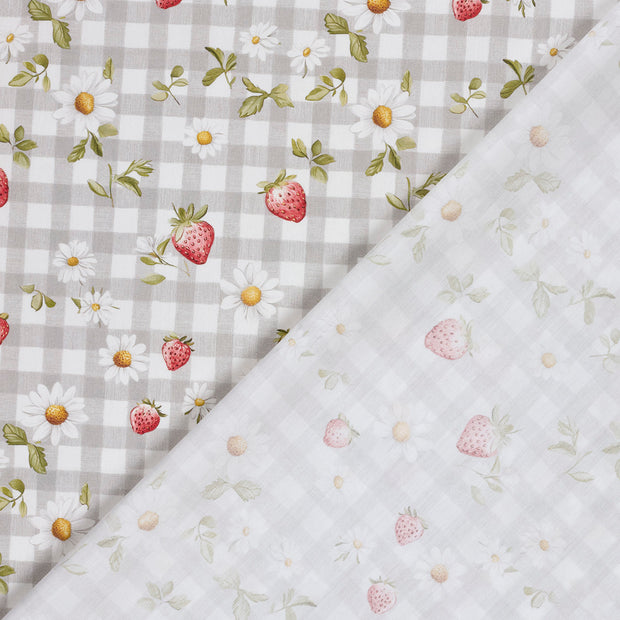 Cotton Poplin fabric Flowers 