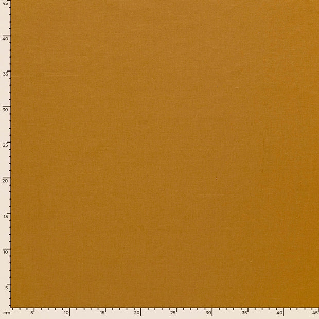 Lino Viscosa Tejido tela Unicolor Ocre