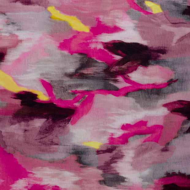Woven Viscose Linen fabric Fuchsia matte 