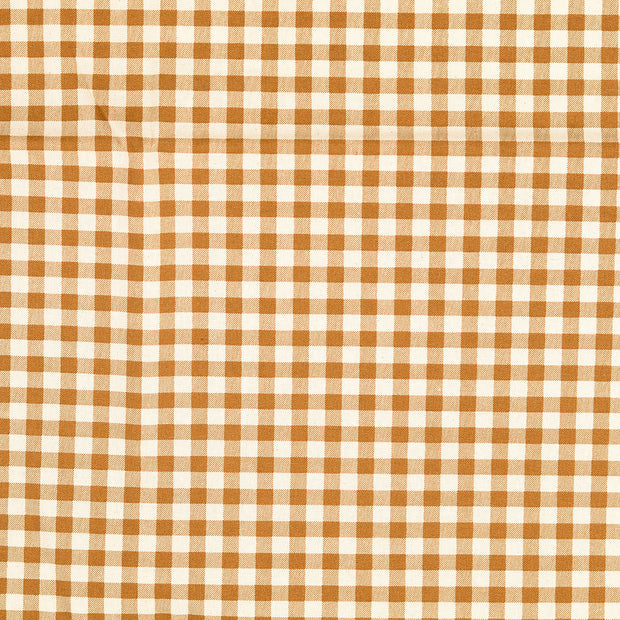 Cretonne fabric Checks Brown