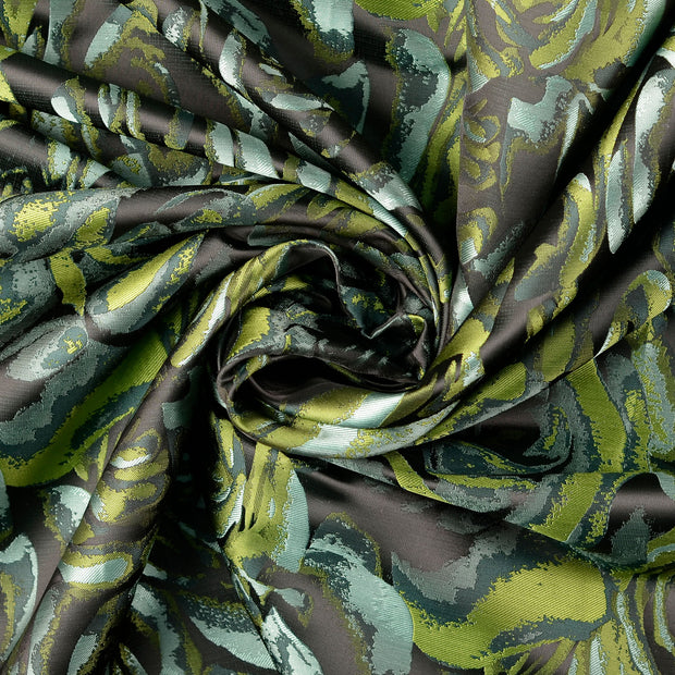 Jacquard fabrik Olivgrün 