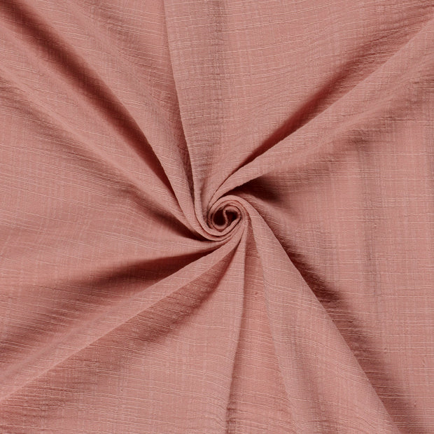 Muslin fabric Pink slub 
