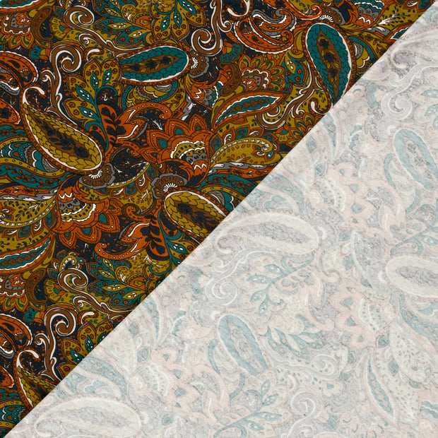 Viscose Vortex Jersey fabric Paisley printed 