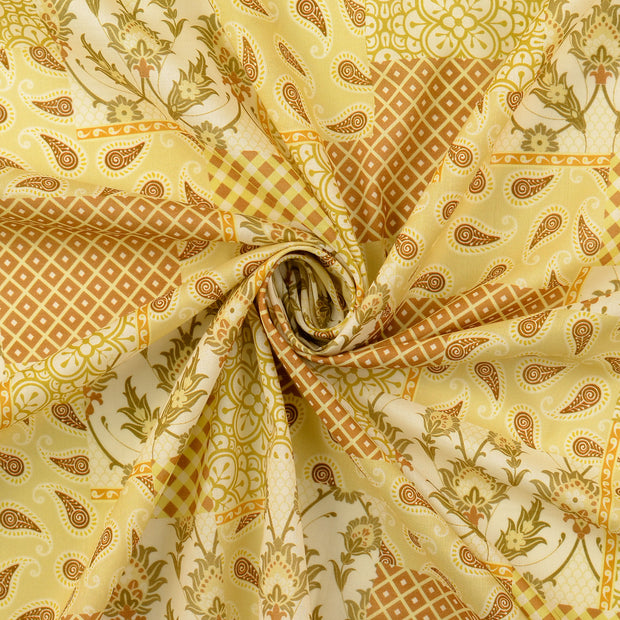 Cotton Poplin fabric Yellow 