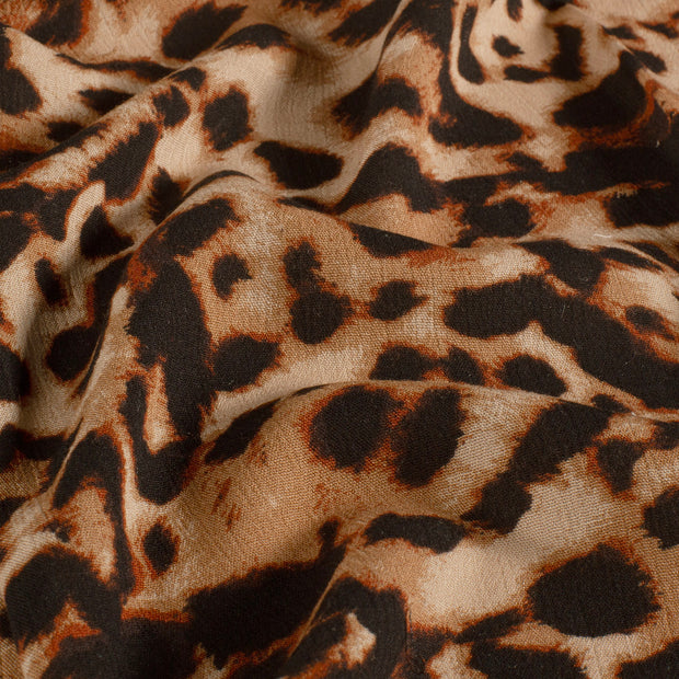 Borken Crepe fabric Abstract Camel