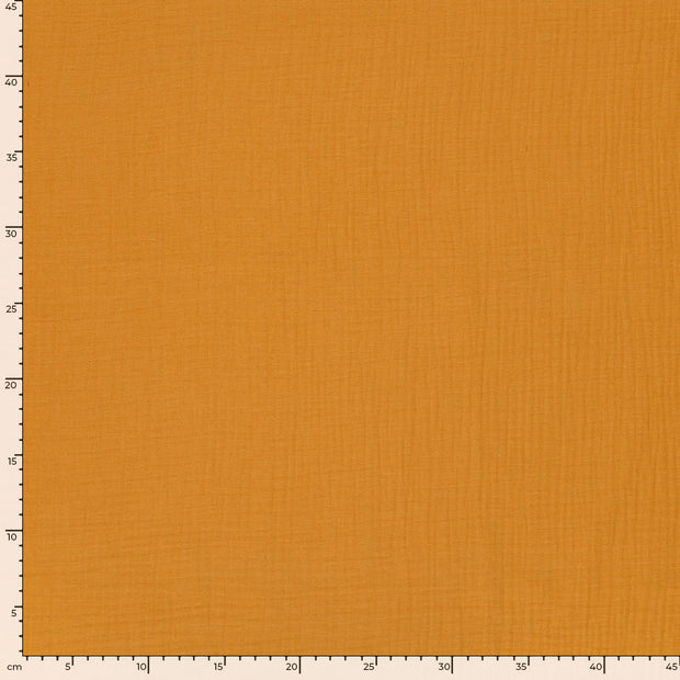 Muslin fabric Unicolour Oker
