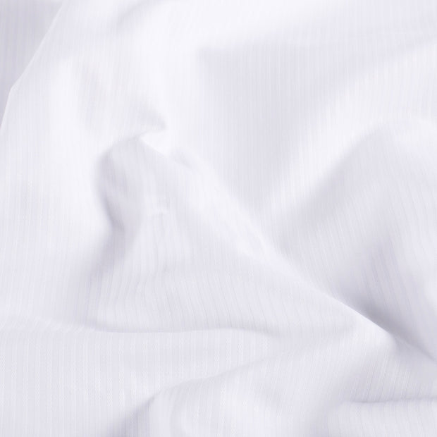 Woven Polyester fabric Stripes Optical White