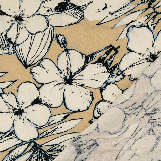  fabric Beige printed 