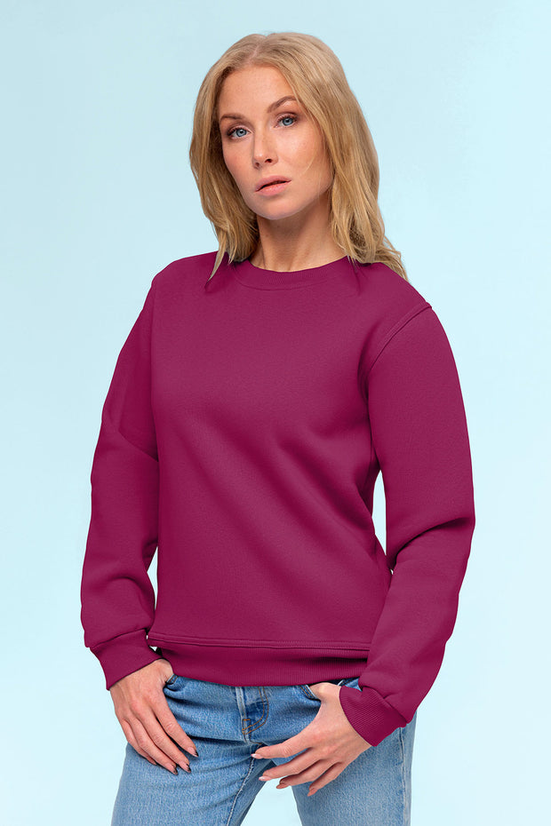 French Terry fabrik Uni Fuchsia