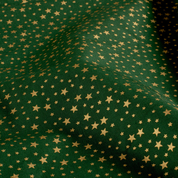  fabric Stars Dark Green