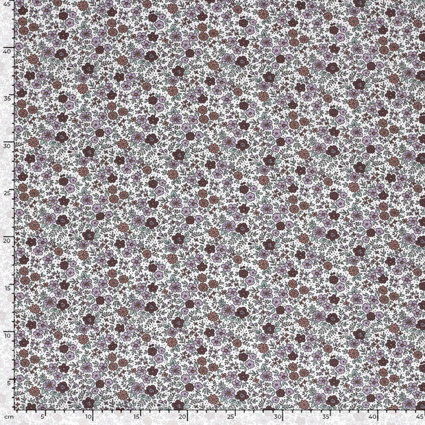 Jersey fabric Flowers Off White