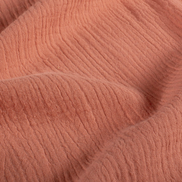Muslin fabric Unicolour Coral