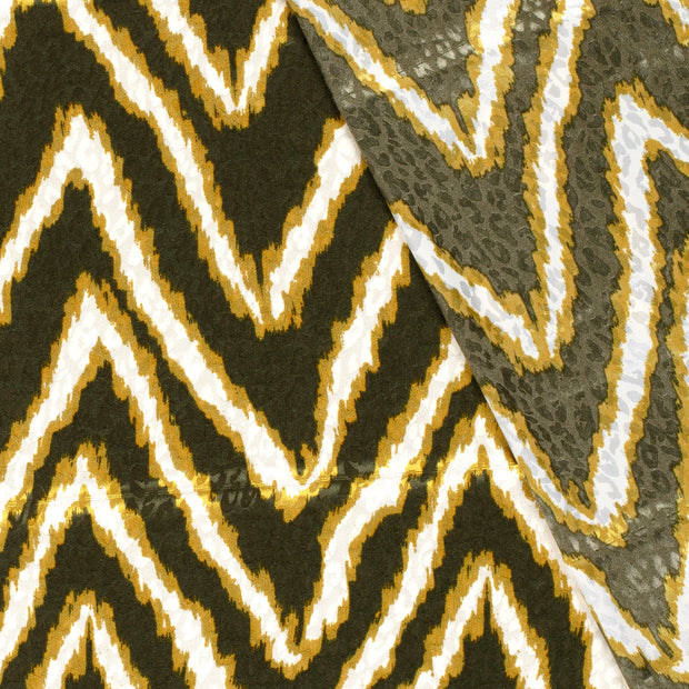 Satin Jacquard fabric Panther printed 