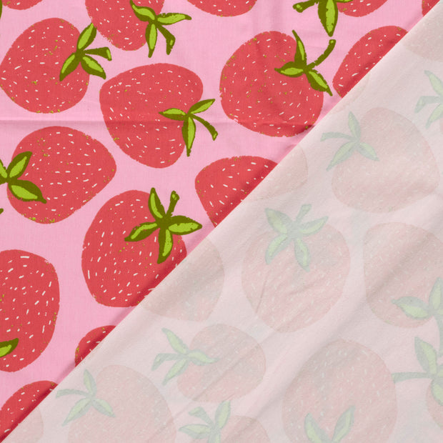 Jersey fabric Strawberries printed 