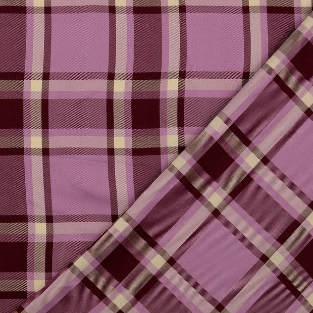 Viscose Poplin fabric Fuchsia yarn dyed 