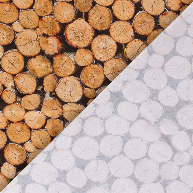 Panama fabric Wood digital printed 