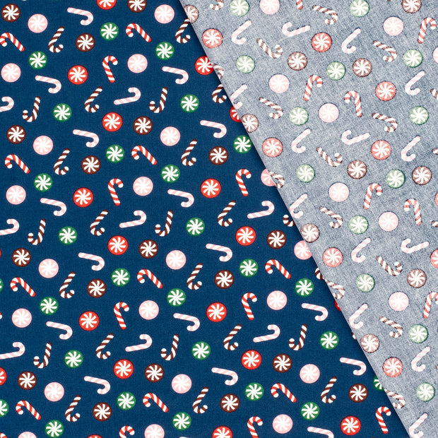 Cotton Poplin fabric Christmas printed 