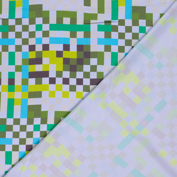 Viscose Satin fabrik Geometrisch digital bedruckt 