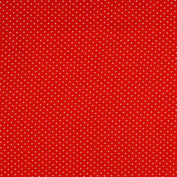 Popeline de Viscose tissu pois Rouge