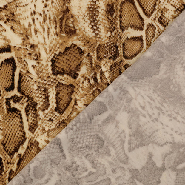 Viscose Satin fabric Beige printed 