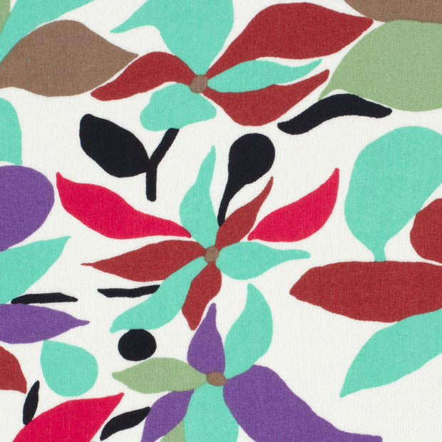 Borken Crepe fabric Abstract Optical White