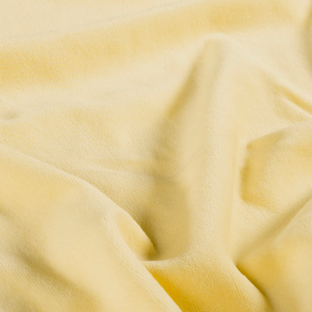 Nicky velours fabric Unicolour Light Yellow